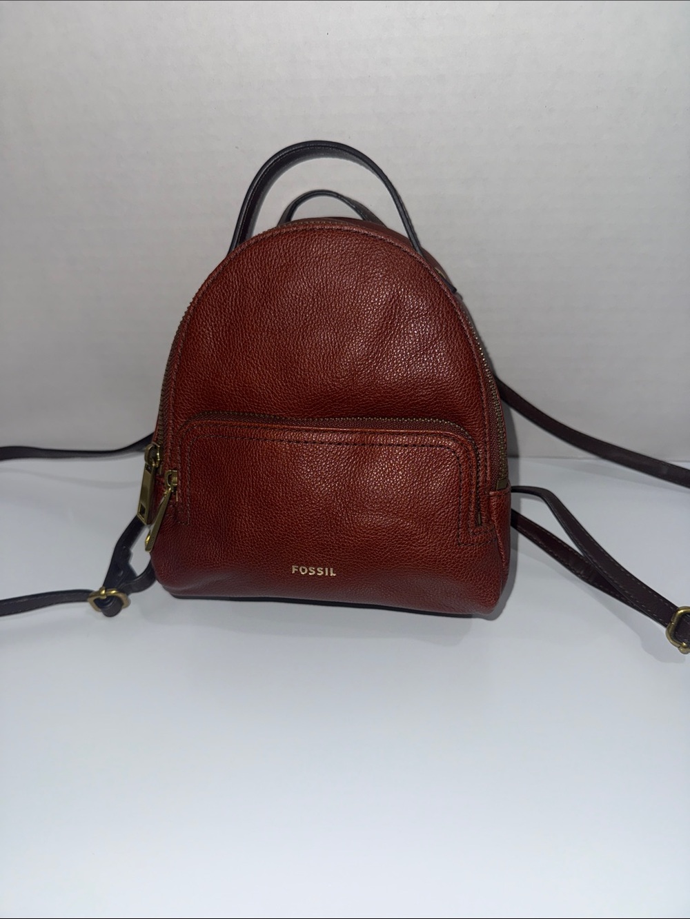 Fossil Felicity Mini Backpack – Brown Pebbled Leather